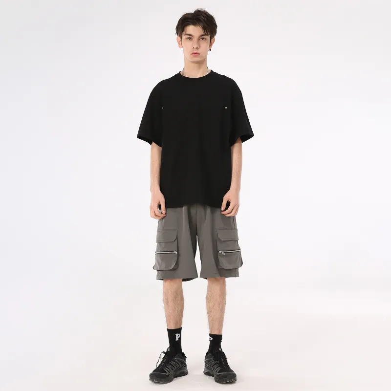 PASET Casual Shorts Men Gray-5