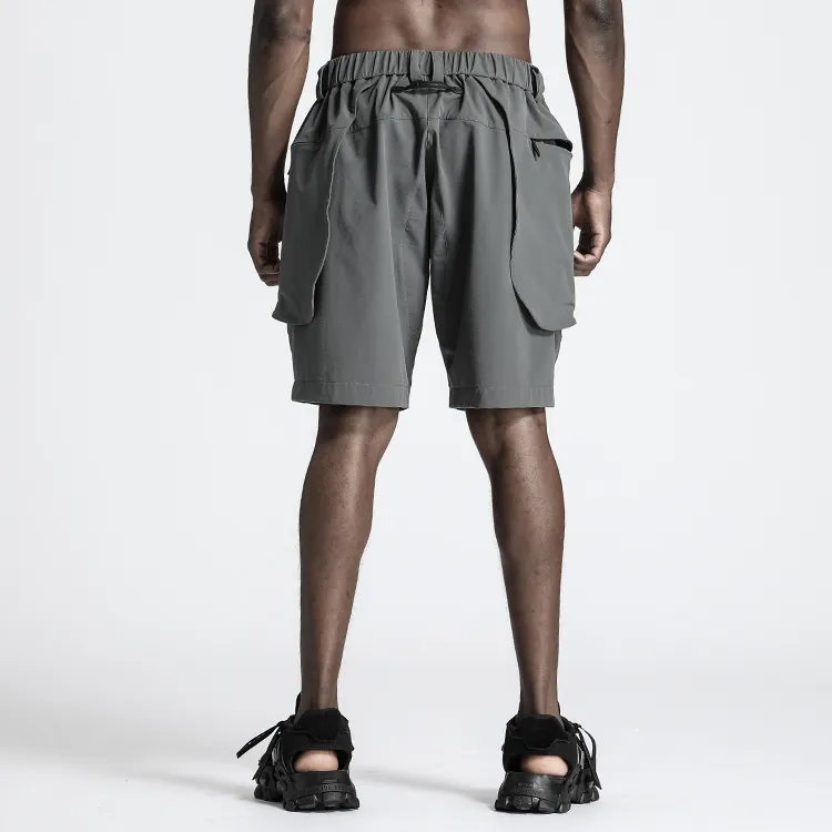 NORVINCY Straight Fit Loose Fit Solid Color Casual Shorts Unisex-13