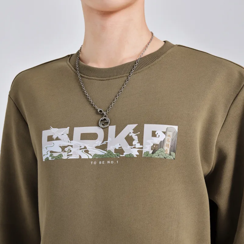 Erke Sweatshirts Men Latte Brown-5