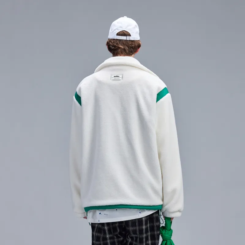 Guuka Velvet feel Coat Unisex White-2