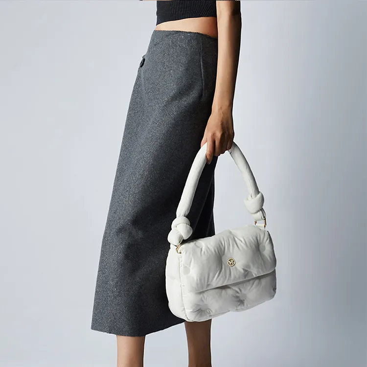 VICTORIA·HYDE PU Cloud Bag, Shoulder Bag, Chanel Inspired Bag, One Shoulder Handbag Medium Size Women's Multicolor-4