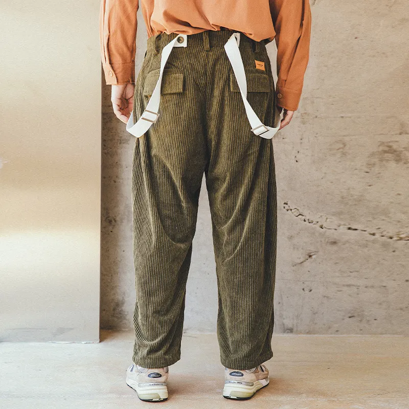 WAYNEXZAVIER Thickened Casual Pants Men's Army Green-4