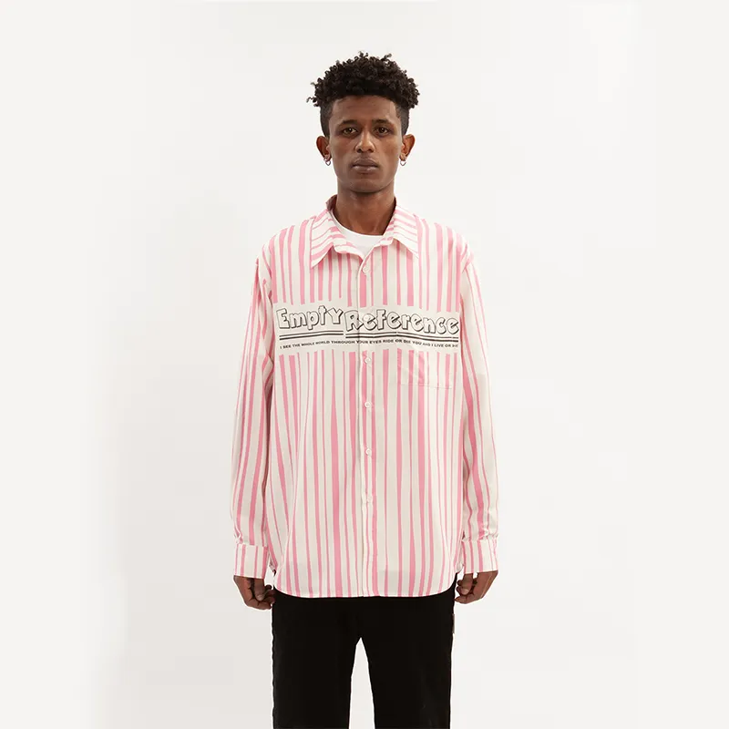 EMPTY REFERENCE Long Sleeved Shirts Unisex Pink-2