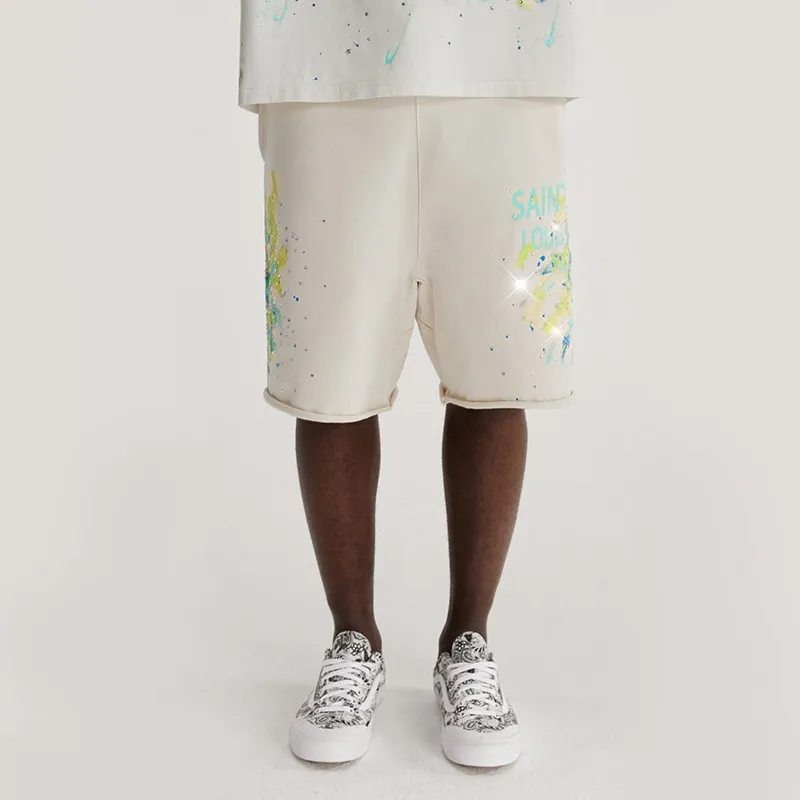 SSSAINT LOUIS Casual Shorts Unisex White-2