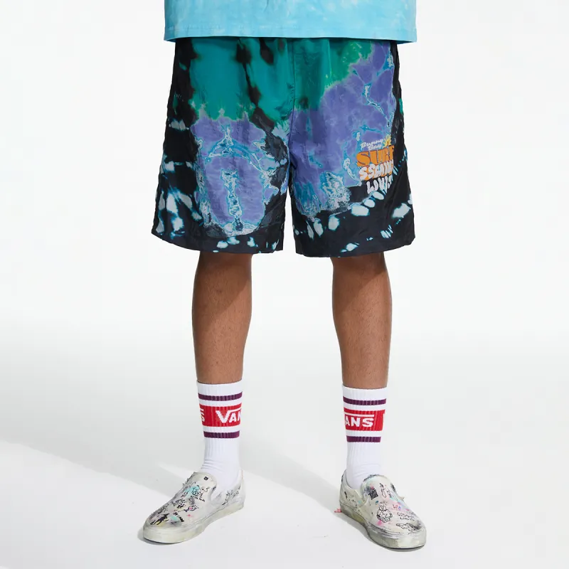 Playboy X SSSAINT LOUIS SSSAINT LOUIS X Playboy Co-branded Series Casual Shorts Unisex Tie-Dye Blue-1