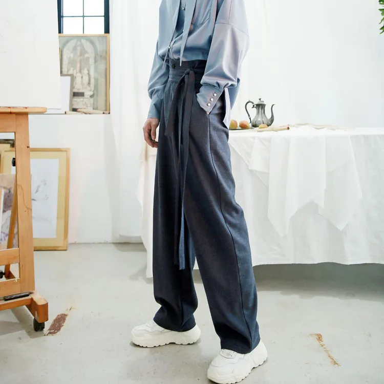 VALLEYOUTH Casual Pants Unisex Dark Blue Gray-3