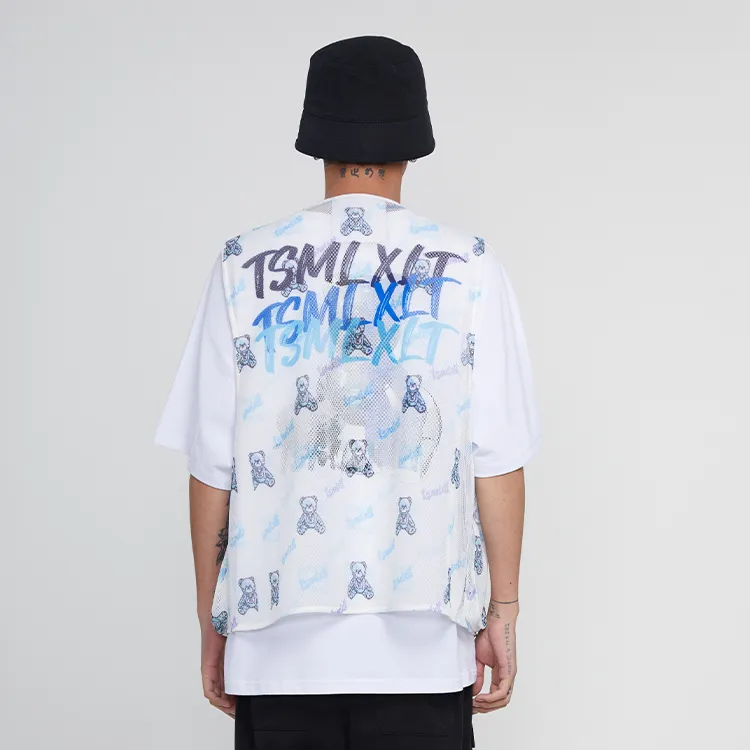 TSMLXLT Vests Unisex White-2