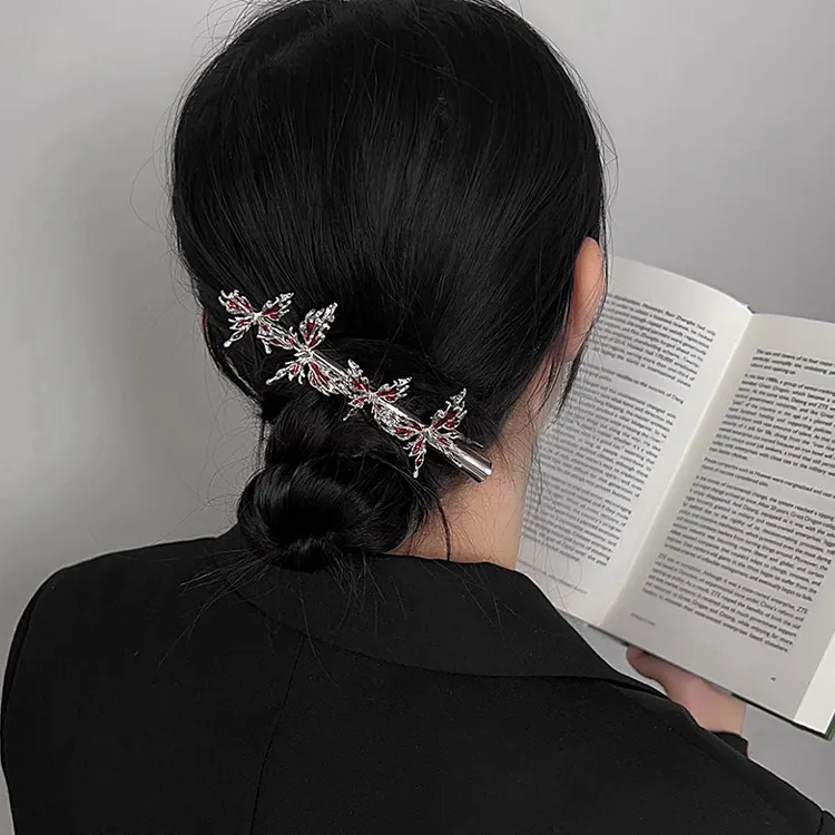 MAGICPOLE Alloy Hair Clips Women's Silver-1