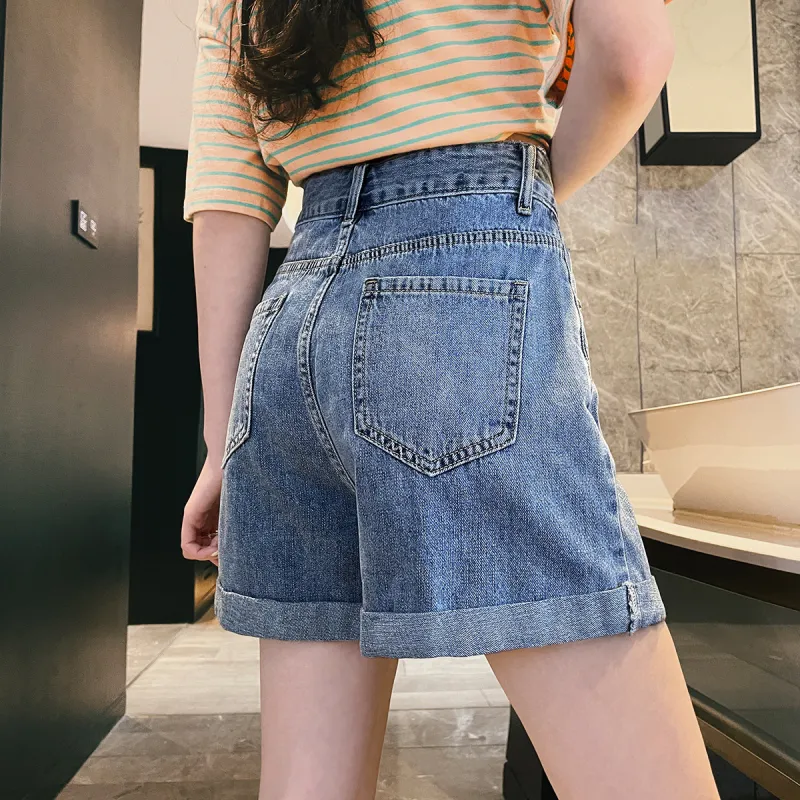 HIPPIEMISS Denim Shorts Women's Light Blue-2