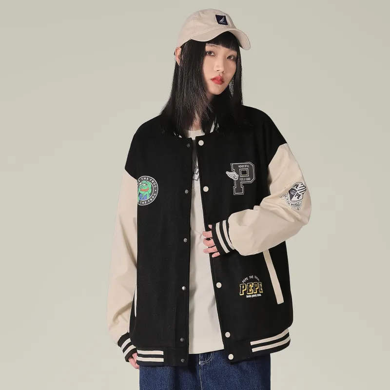 Pepe The Frog Baseball Jacket Unisex-5