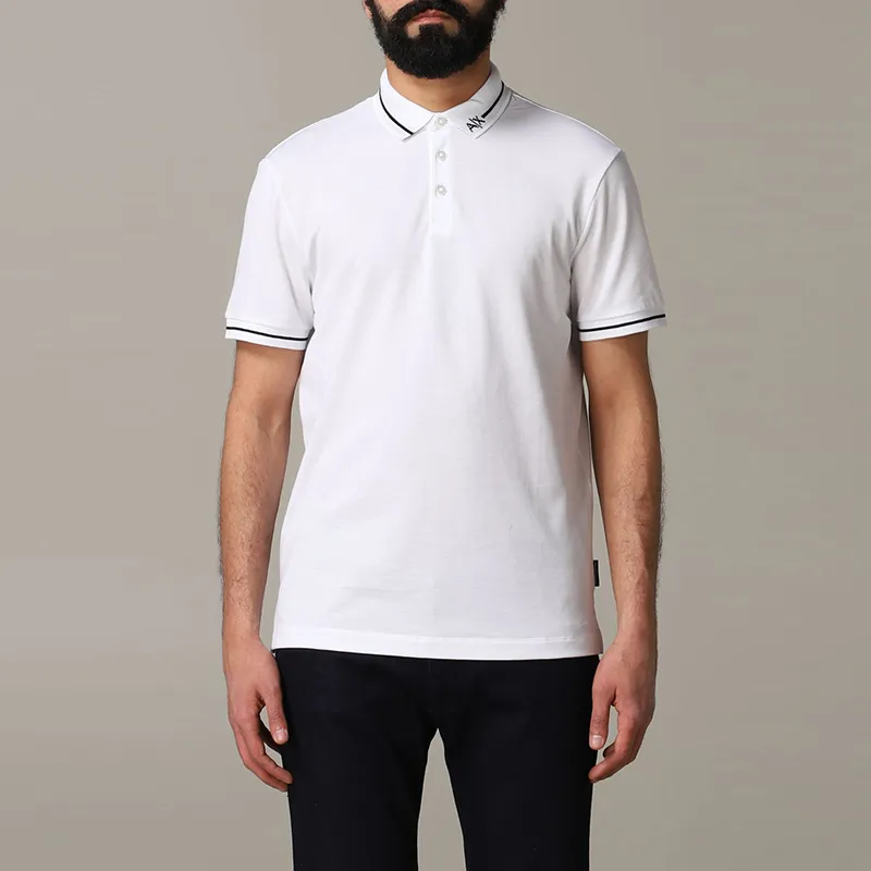 ARMANI EXCHANGE Polo Shirts Men White-2