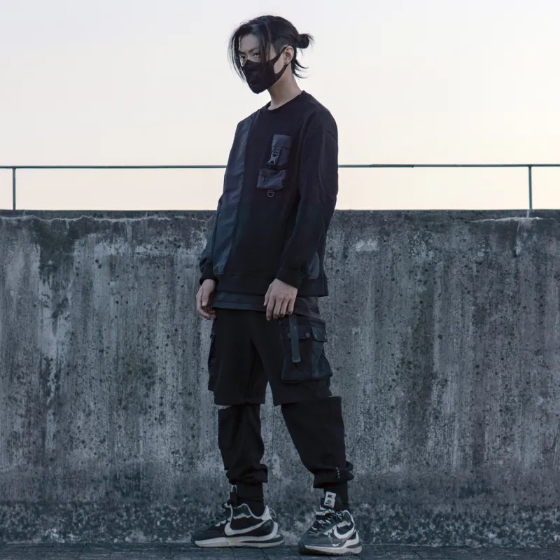 VIP Crew Neck Loose Fit Sweatshirt Men's Black-3