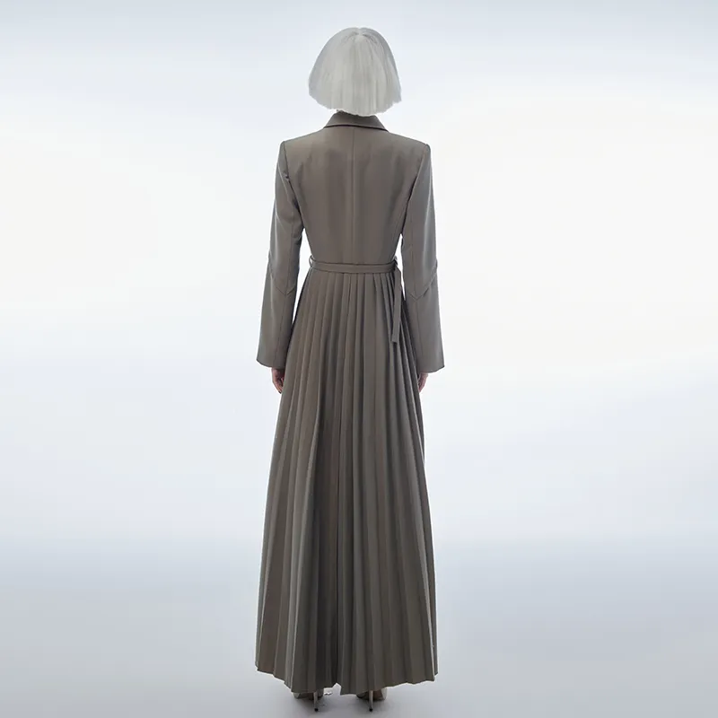 D. MARTINA QUEEN Long-Sleeved Dresses Women's Olive-2