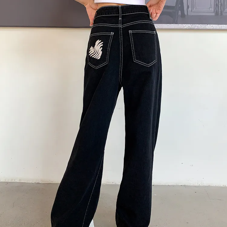 MacyMccoy Straight Jeans Women's Black-2