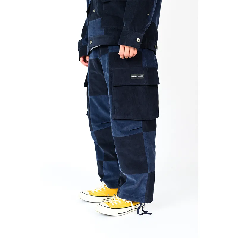 PHANTACI Casual Pants Men Blue-4