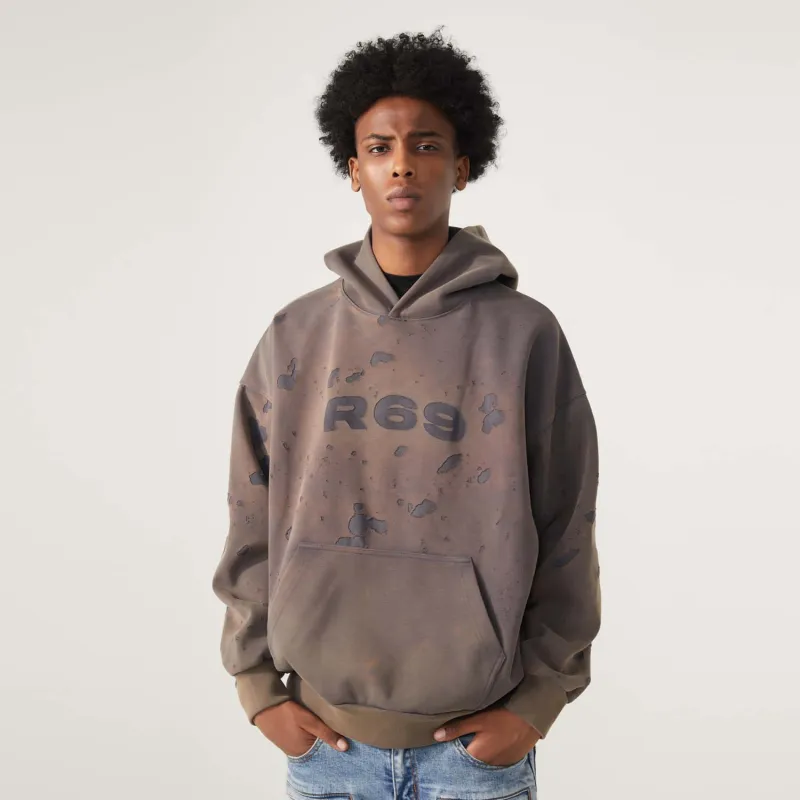 R69 Hooded Loose Fit Sweatshirt Unisex-8