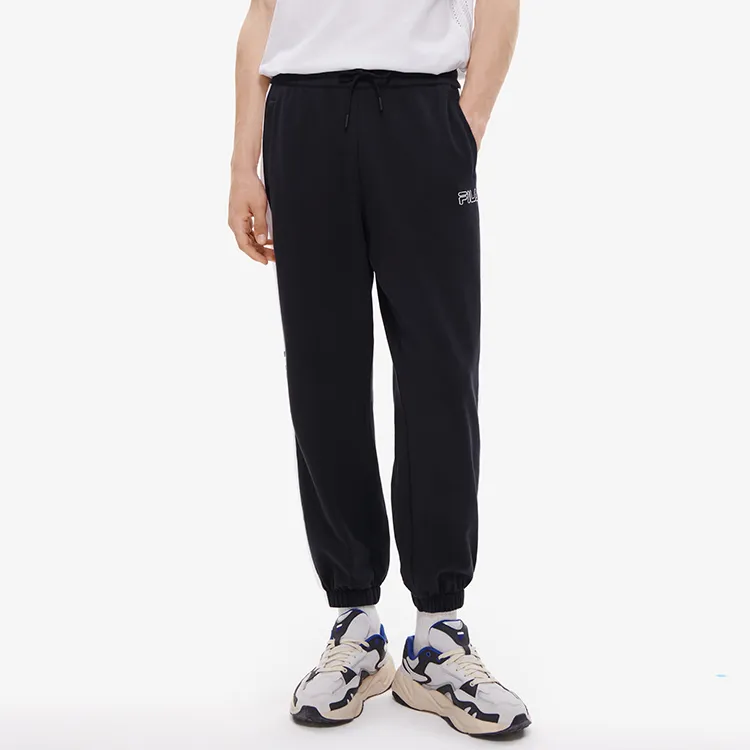FILA FUSION Knitted Sports Pants Men's Pitch Black-4