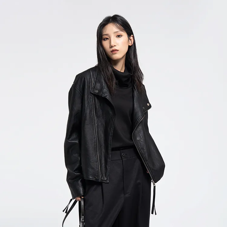 HUANXIANGZHE Jackets Unisex Black-5