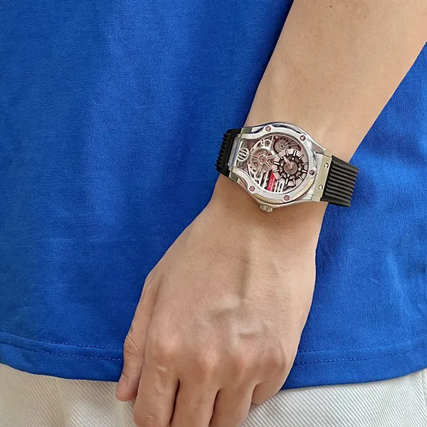 HANBORO Monster Series Automatic Mechanical Movement Watch Men's Watches Cut-Out Dial HBR995-BH-3