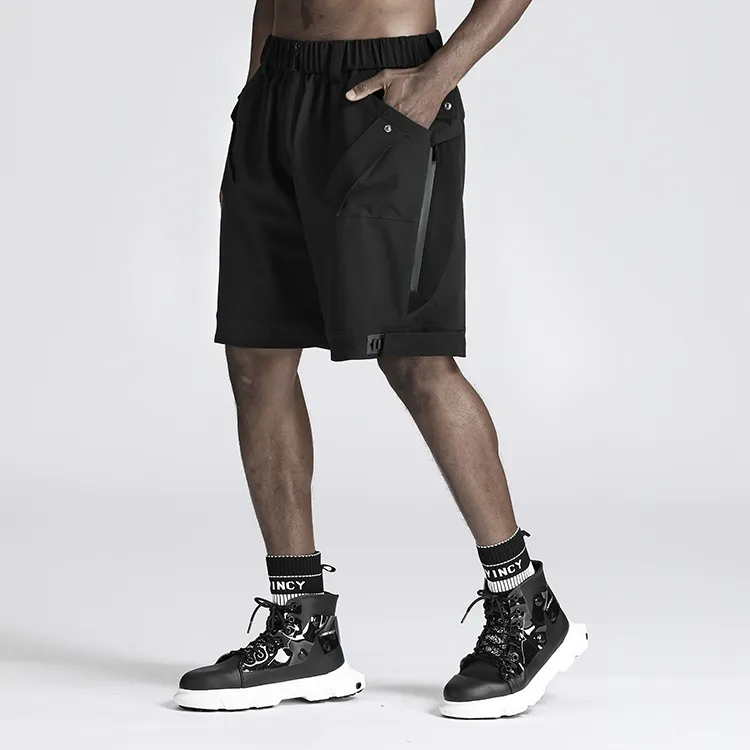 NORVINCY Urban Techwear Magnetic Buckle Cargo Shorts Unisex-4