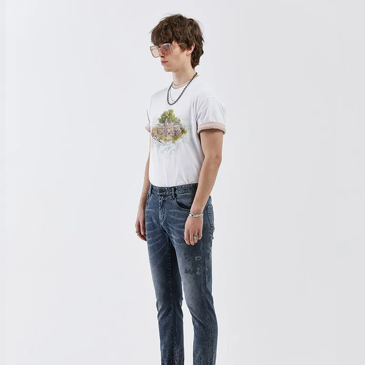 DAVID NAMAN Laputa Collection T Shirts Men White-4