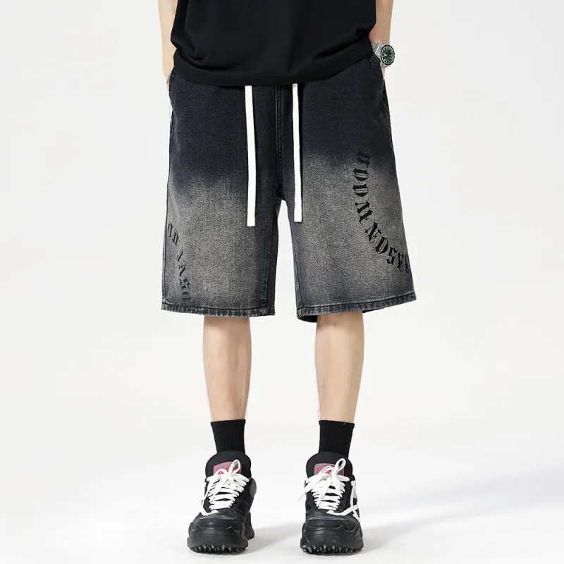JASONWOOD Cowboy On The Run Summer Denim Shorts Unisex-2