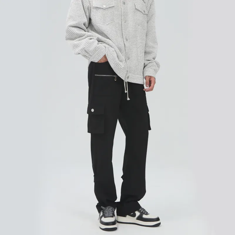 PASET Casual Pants Unisex Black-2