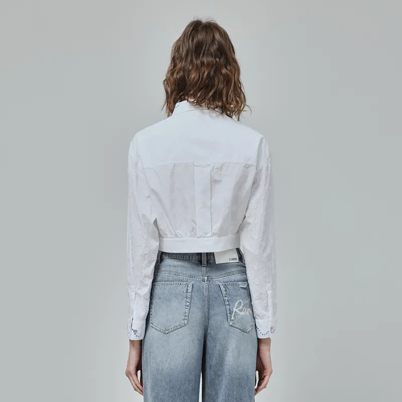 RARE Cropped Coats Women's White-3