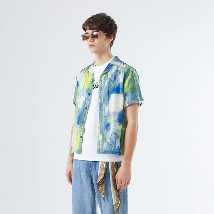 DAVID NAMAN Shirts Men Blue-5