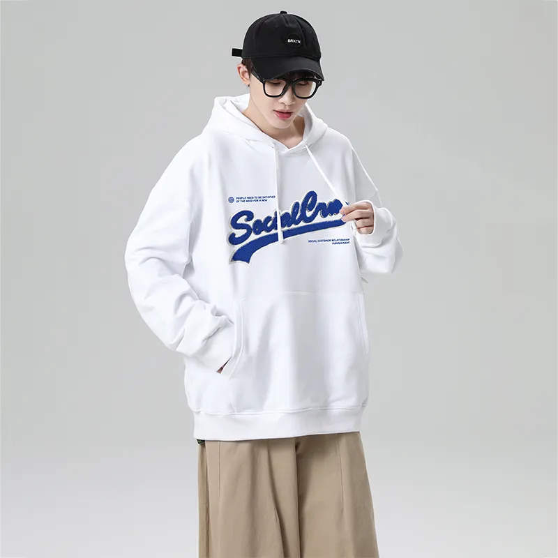 SCRM Hooded Loose Fit Sweatshirt Spring And Autumn Unisex-6