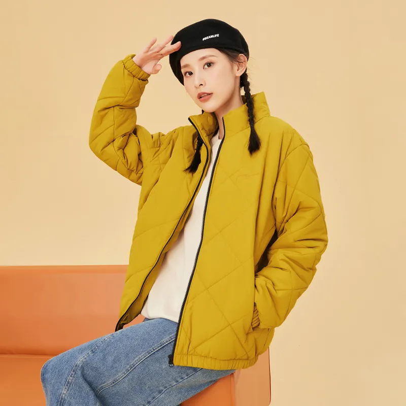 Erke Puffer Jackets Unisex Okra Yellow-4