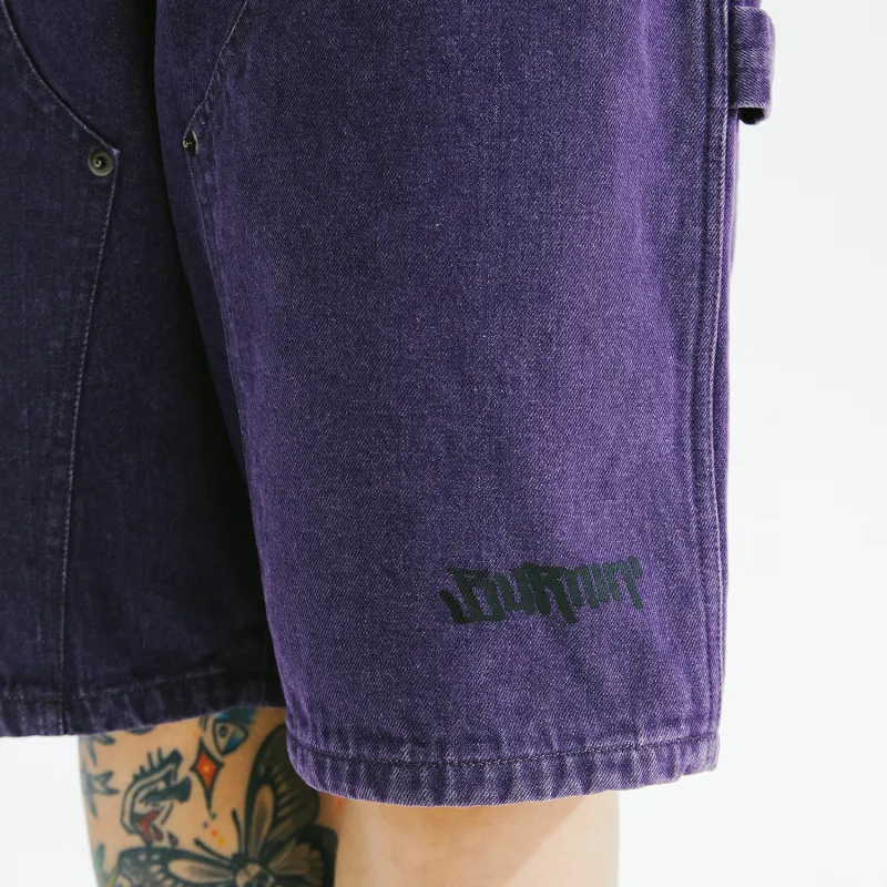 BURNIN Denim Shorts Unisex Purple-6