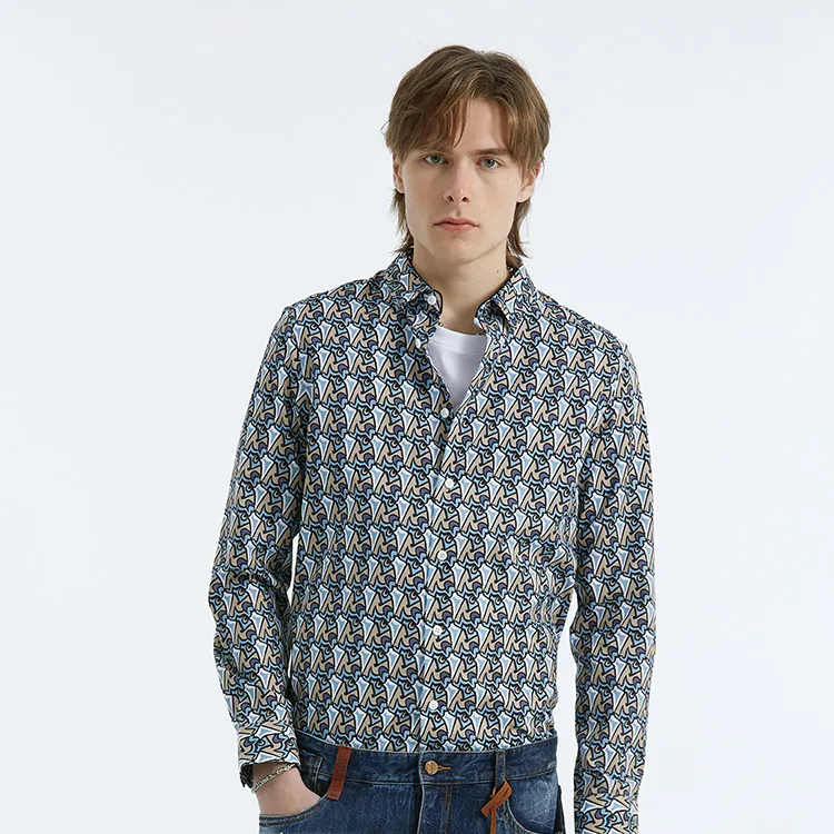 DAVID NAMAN Shirts Men Blue-2