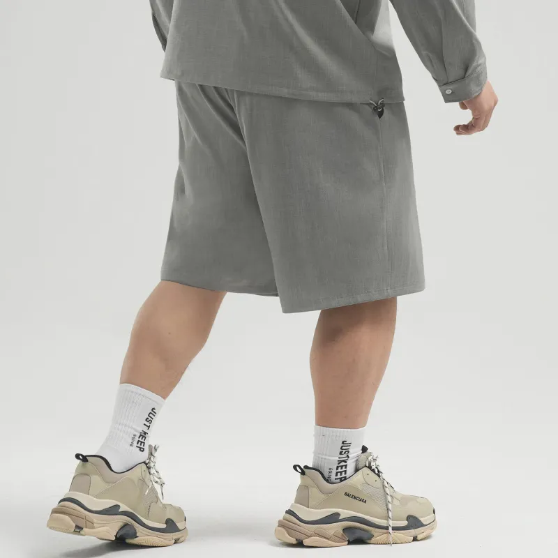 LUJIAMEN Sports Shorts Unisex Gray-3