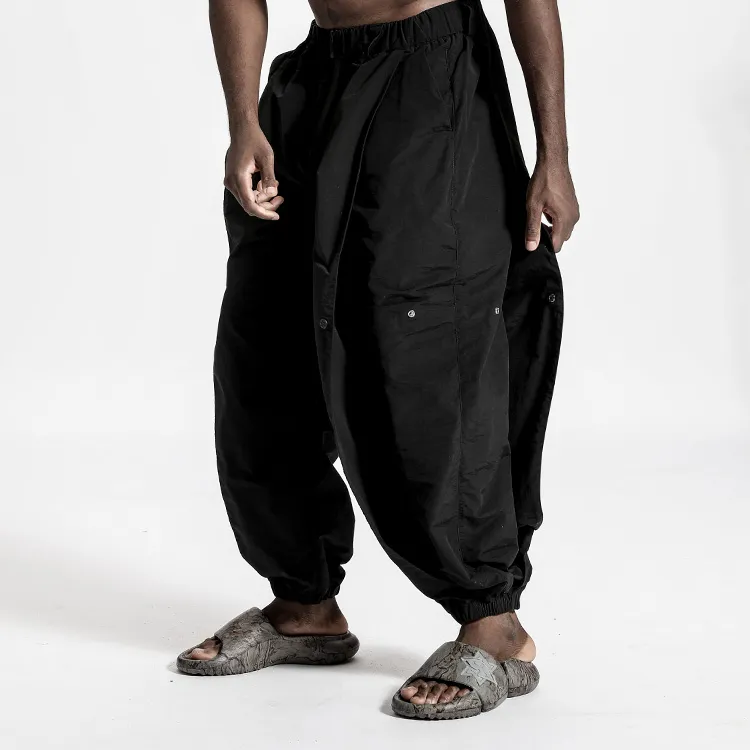 NORVINCY Western Outdoor Solid Color Casual Pants Unisex-4