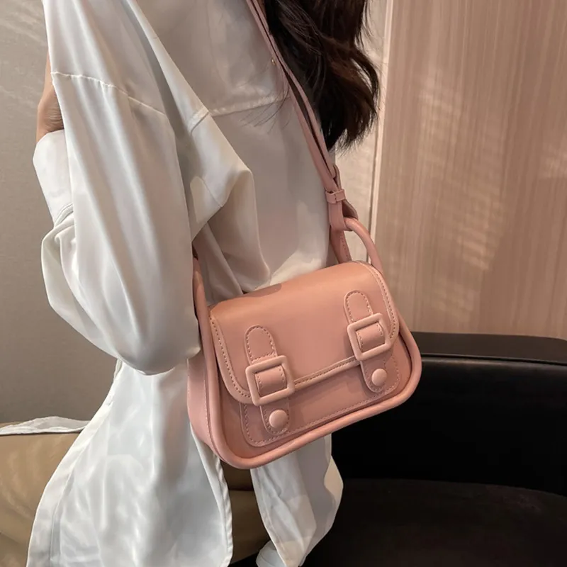 JANE KLAIN PU Shoulder Bag, Crossbody Bag Small Size Women's Pink/Black/Khaki-7