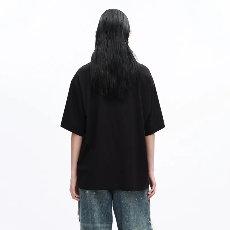 UOOYAA FW22 Elbow Length Sleeved T Shirt Women's Black-2