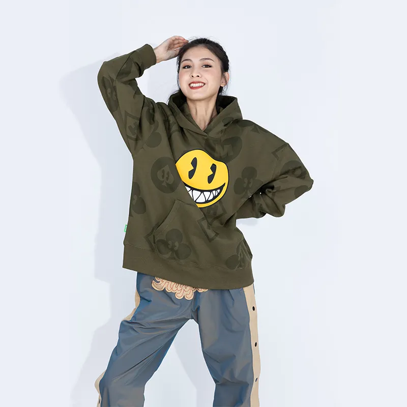 MAKE HAPPINESS Sweatshirts Men Army Green-2