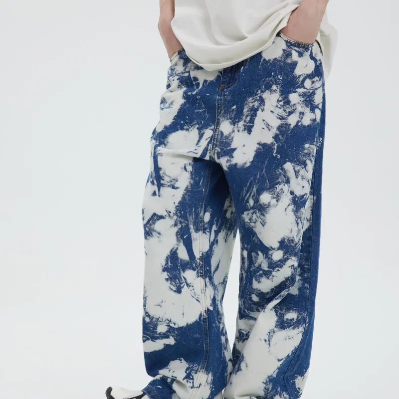 Pious Faith X RARS RAIKS RARS RAIKS X Pious Faith Jeans Unisex Blue-4