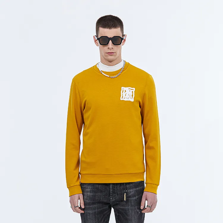 DAVID NAMAN Sweatshirts Men Yellow-4