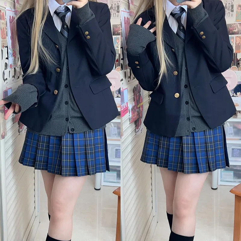 Tokyo Season Casual Short Skirts Women's Green Vine High School Plaid Skirt-50