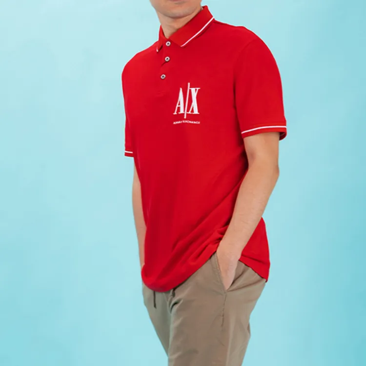 ARMANI EXCHANGE Polo Shirts Men Red-6
