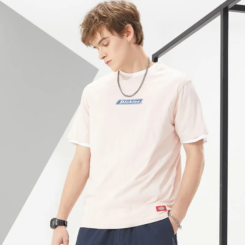 Dickies SS22 Crew Neck Fitted Straight Short-Sleeved T-Shirt Unisex Dusty Pink-5