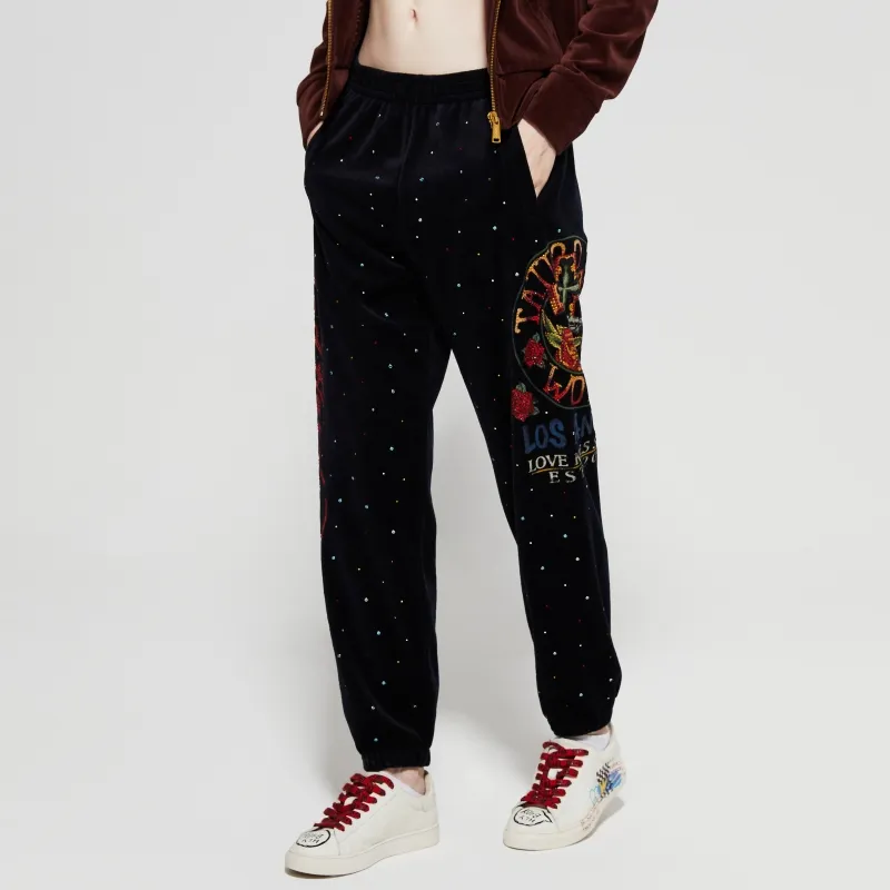 Ed Hardy Straight Casual Pants Women's Black-2