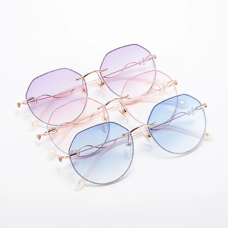 MUYKUY Metal Oval Sunglasses Women's-2