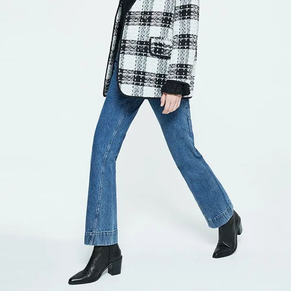DKNY FW22 Straight Jeans Women's Dark Denim Blue-2