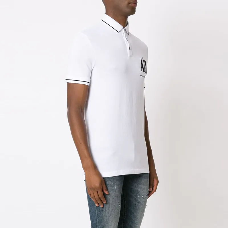 ARMANI EXCHANGE Polo Shirts Men White-4