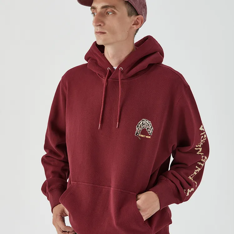 Vision Street Wear Sweatshirt Unisex Burgundy-2