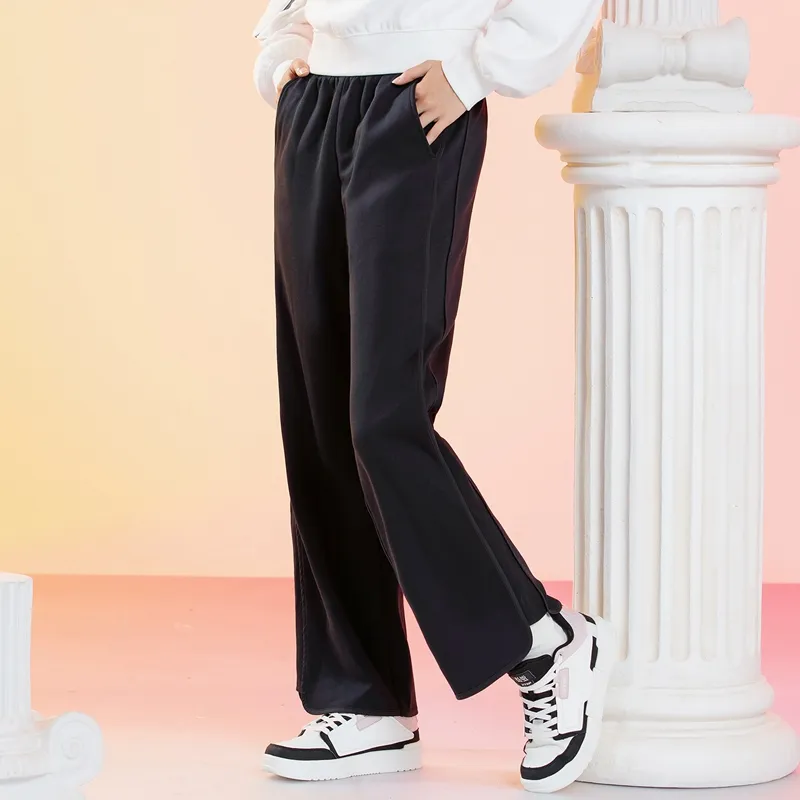 XTEP Straight Thickened And Fleece-Lined Casual Pants Women's-7