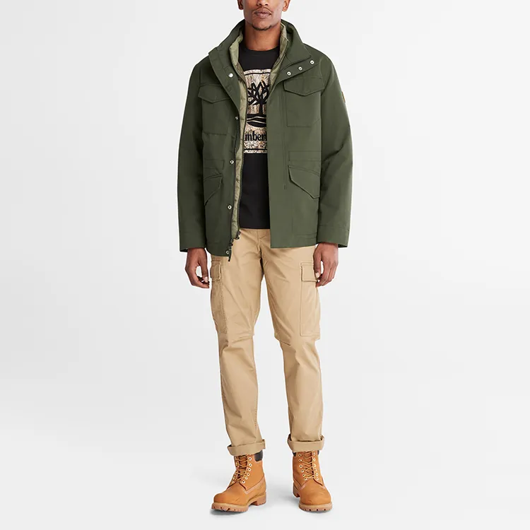 Timberland Puffer Jackets Men Luggage Bag Green-5